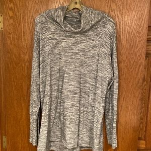 Marbled gray cowl neck sweater